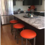 Callee's Chrysler Backless Swivel Counter Stools in Modern Kitchen