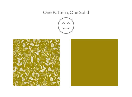 One Pattern and One Solid Pattern = Perfect Match