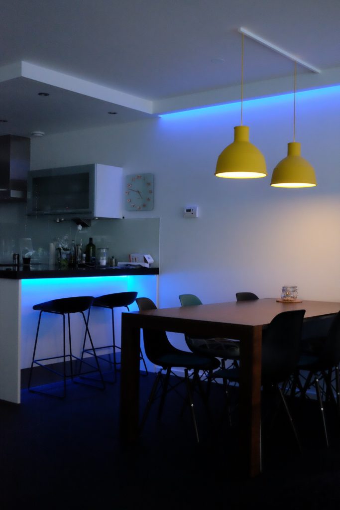 Kitchen Island Idea: Use Philips Light Hue Strips to Create Light