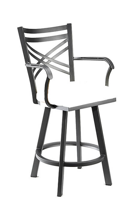 Raleigh Swivel Stool with Back