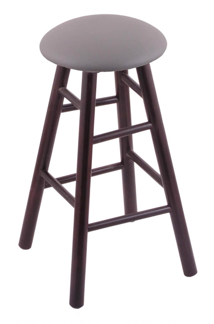 Round Cushion Domestic Hardwood Backless Swivel Stool with Smooth Legs