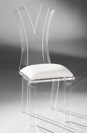 Muniz Princess Acrylic Modern Dining Chair with Seat Cushion