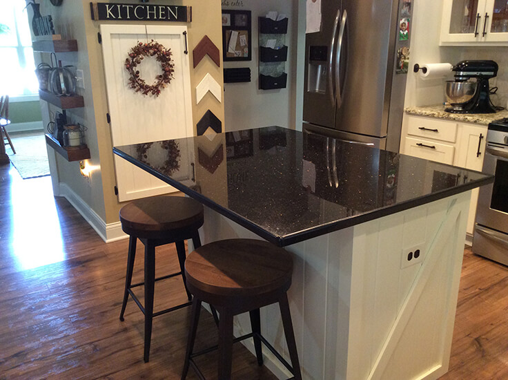 Amisco's Grace Backless Swivel Counter Stools in Brown in Traditional Kitchen Design