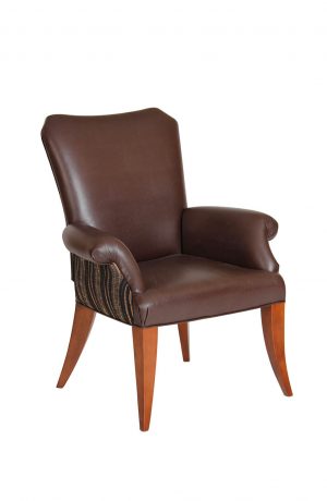 Darafeev's Treviso Upholstered Flexback Dining Chair with Arms and Wood Frame