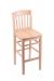 Holland's #3110 Hampton Stationary Wooden Bar Stool with Back in Natural Wood Finish