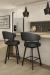 Amisco's Grissom Swivel Barstools in Modern Kitchen