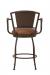 Wesley Allen's Boise Traditional Brown Swivel Bar Stool with Arms - Back View