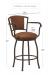Wesley Allen's Boise Swivel Stool with Arms in Counter Height
