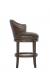 Fairfield's Gimlet Classic Brown Swivel Bar Stool with Nailhead Trim and Wing Back Design - View of Side