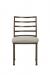 Wesley Allen's Benton Modern Metal Brown Dining Chair with Seat Cushion - Front View