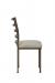 Wesley Allen's Benton Modern Metal Brown Dining Chair with Seat Cushion - Side View