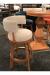 Darafeev's Ace Maple Upholstered Swivel Bar Stool with Low Back