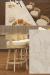 Darafeev's Gen Luxury Low Back Swivel Wood Counter Stools in Modern Kitchen