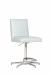 Fairfield's Uma Channel Quilting Barstool in White Upholstered Back and Seat and Nickel Base Metal Finish