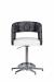 Fairfield's Bryant Adjustable Swivel Upholstered Bar Stool with Curved Back and Nickel Metal Base - Front View