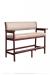 Darafeev's 907 Barstool Bench with Arms in Cherry Wood Finish and Leather