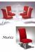 Muniz Vienna Acrylic Upholstered Dining Chairs in Red Seat and Back Cushion