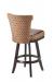 Darafeev's Dara Maple Upholstered Swivel Wood Bar Stool with Flexback - View of Back