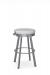 Amisco's Bryce Modern Backless Swivel Bar Stool with Handle in Gray