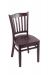 Holland's 3120 Dark Cherry Wood Dining Chair with Slat Back Design