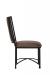 Wesley Allen's Oceanside Brown Upholstered Dining Chair - Side View