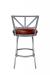 Wesley Allen's Gwen Modern Non-Swivel Bar Stool with Back and Seat Cushion - Back View