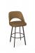 Amisco's Scarlett Modern Brown Swivel Bar Stool with Curved Back