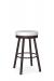 Amisco's Rudy Backless Swivel Bar Stool in Rich Espresso Brown