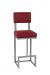 Wesley Allen's Dumas Ultra Modern Bar Stool with Back and Square Sled Legs