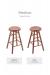 Holland's Saddle Dish Backless Wood Barstools with Smooth Legs: Comparison of Maple and Oak Medium