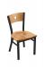 Holland Voltaire #630 Dining Chair in Black Metal Finish, Medium Maple Seat and Back Wood Finish